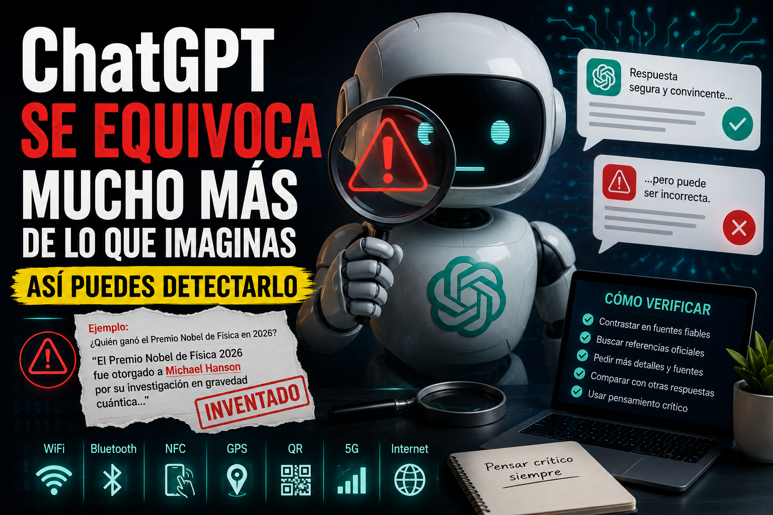 ChatGPT se equivoca y así puedes detectar respuestas incorrectas.