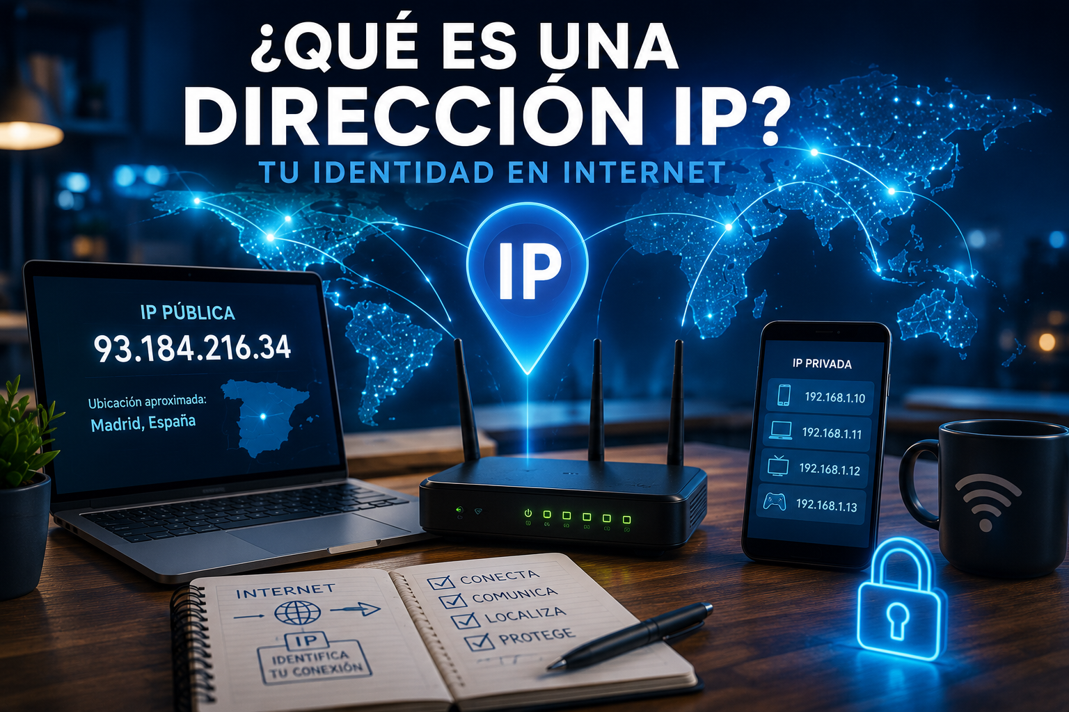 Qué es una dirección IP y cómo identifica tu conexión a Internet.