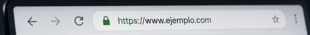 Candado del navegador indicando una conexión HTTPS segura.