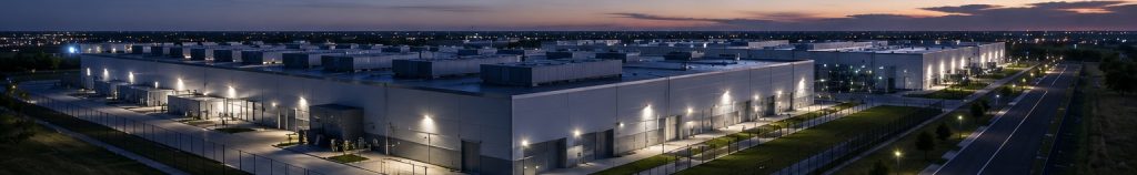 Sistemas de refrigeración y suministro eléctrico de un data center moderno.